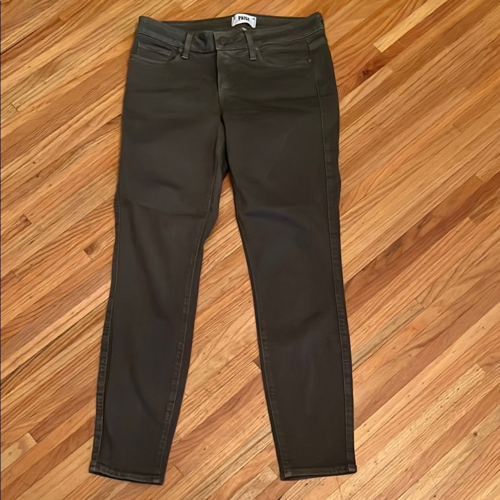 PAIGE Green Skinny Jeans Versatile Style
